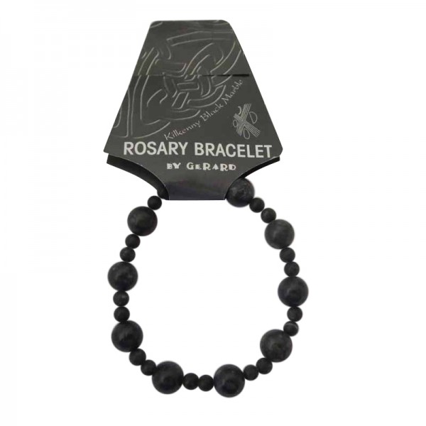 Rosary Stretch Bracelet - Kilkenny Black Marble