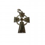 Silver Celtic Cross with Connemara Marble and Marcasite