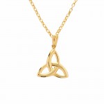 Irish Gold Celtic Trinity Knot Pendant - Medium