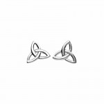 Irish Silver Trinity Knot Stud Earrings - Small 