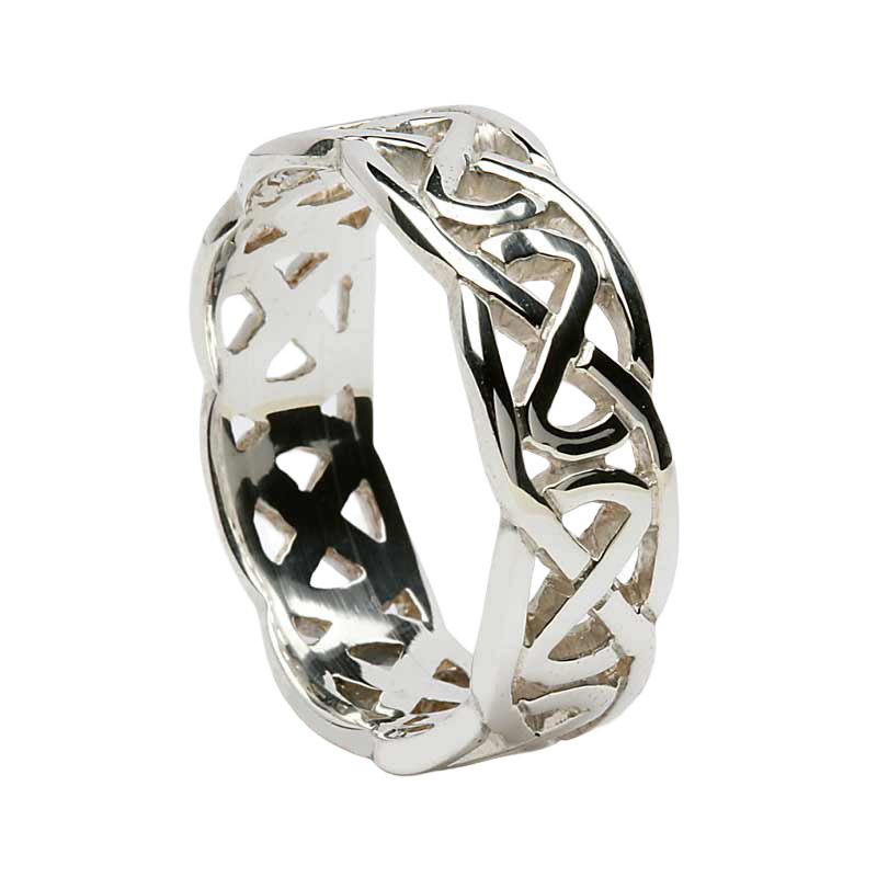 925 Sterling Silver Celtic Knot Ring Celtic Trinity Knot Ring Gaelic *NEW* 