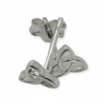 Irish Silver Trinity Knot Stud Earrings - Small 