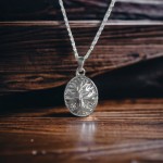 Tree of Life Oval Pendant - Sterling Silver 