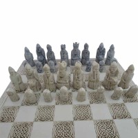 O'Gowna Studios Handmade Isle of Lewis Chess Set Reproduction of Oldest Chess 