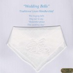 Irish Linen Wedding Handkerchief - Wedding Bells