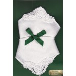Irish Linen Womans Handkerchief - Crochet Detail - 2 Pack