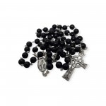 Irish Made Obsidian Black Rosary Beads 8mm