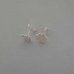 Silver Four Leaf Clover Stud Earrings - Small