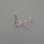 Silver Trinity Knot Stud Earrings - Small