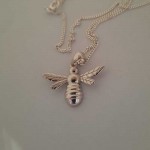 Sterling Silver Honey Bee Pendant with Chain