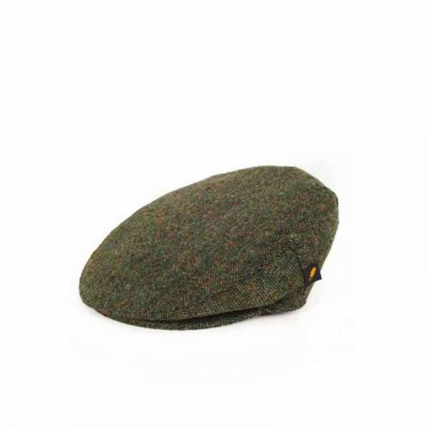 Donegal Tweed Childrens Cap - Salt and Pepper Green