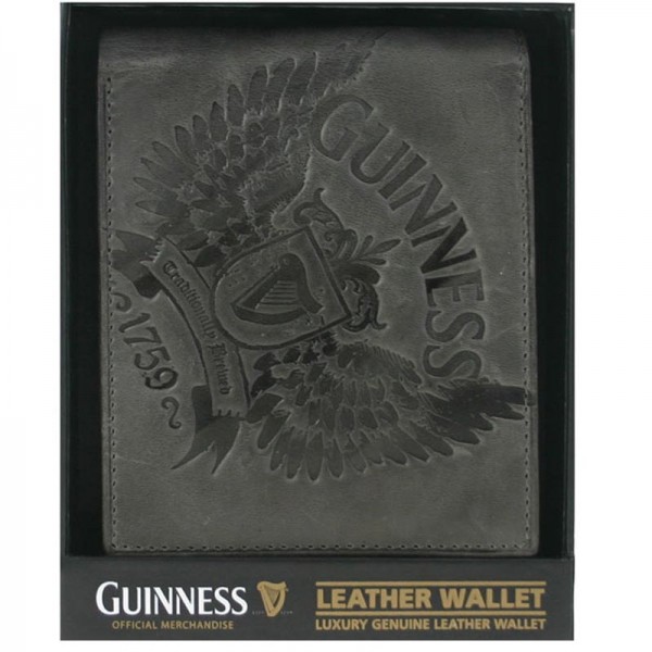 Guinness Leather Wallet - Grey - Wings Collection