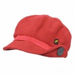 Woman's Peaked Cap - Red Wool - Cushla