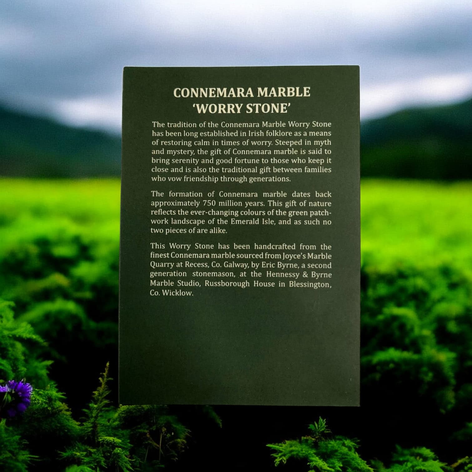 Connemara Marble Worry Stone – Irish Thumb Stone for Calm - Connemara Marble - Image 1